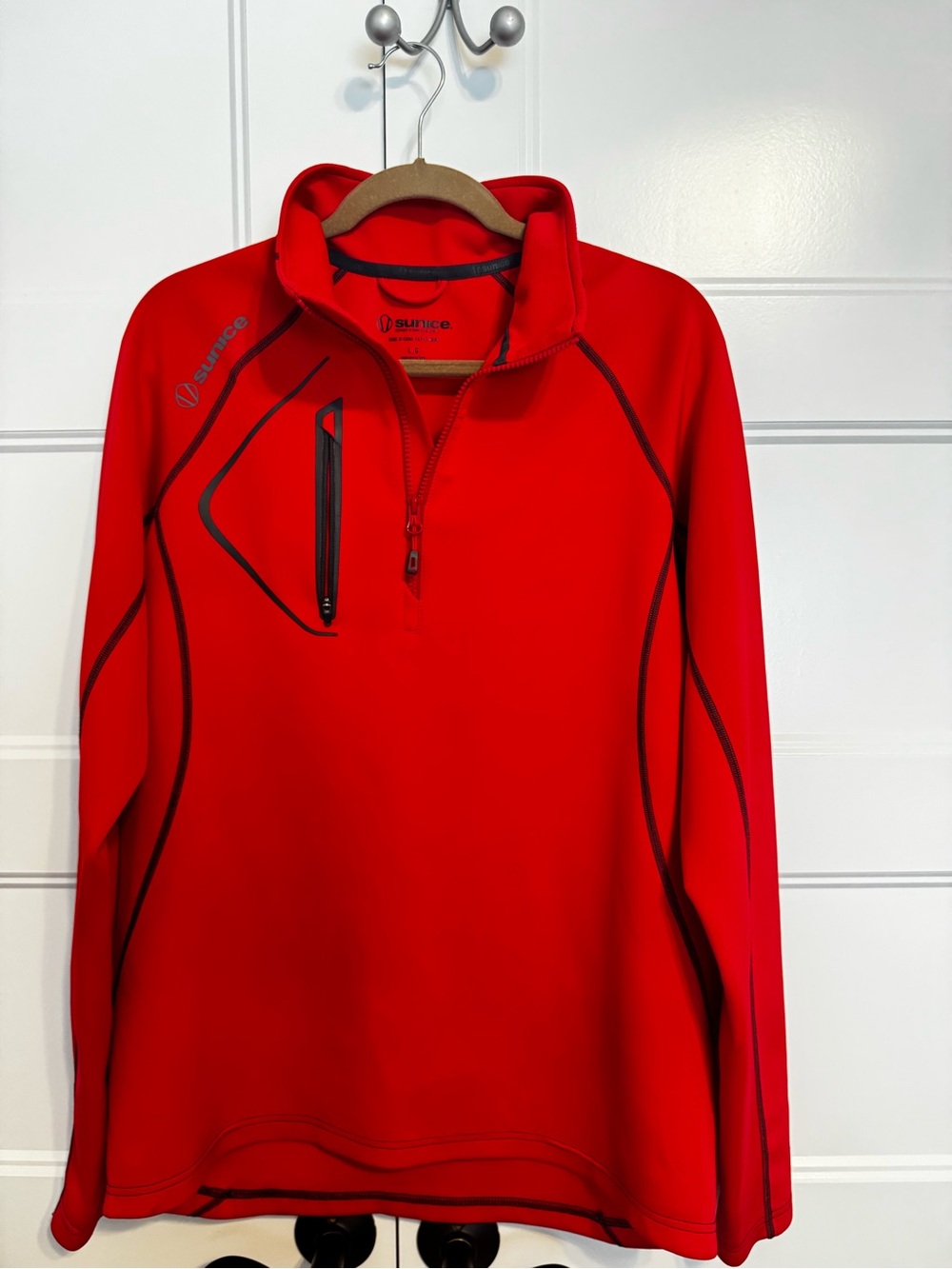 Sunice Red Men’s Performance Quarter-Zip Pullover